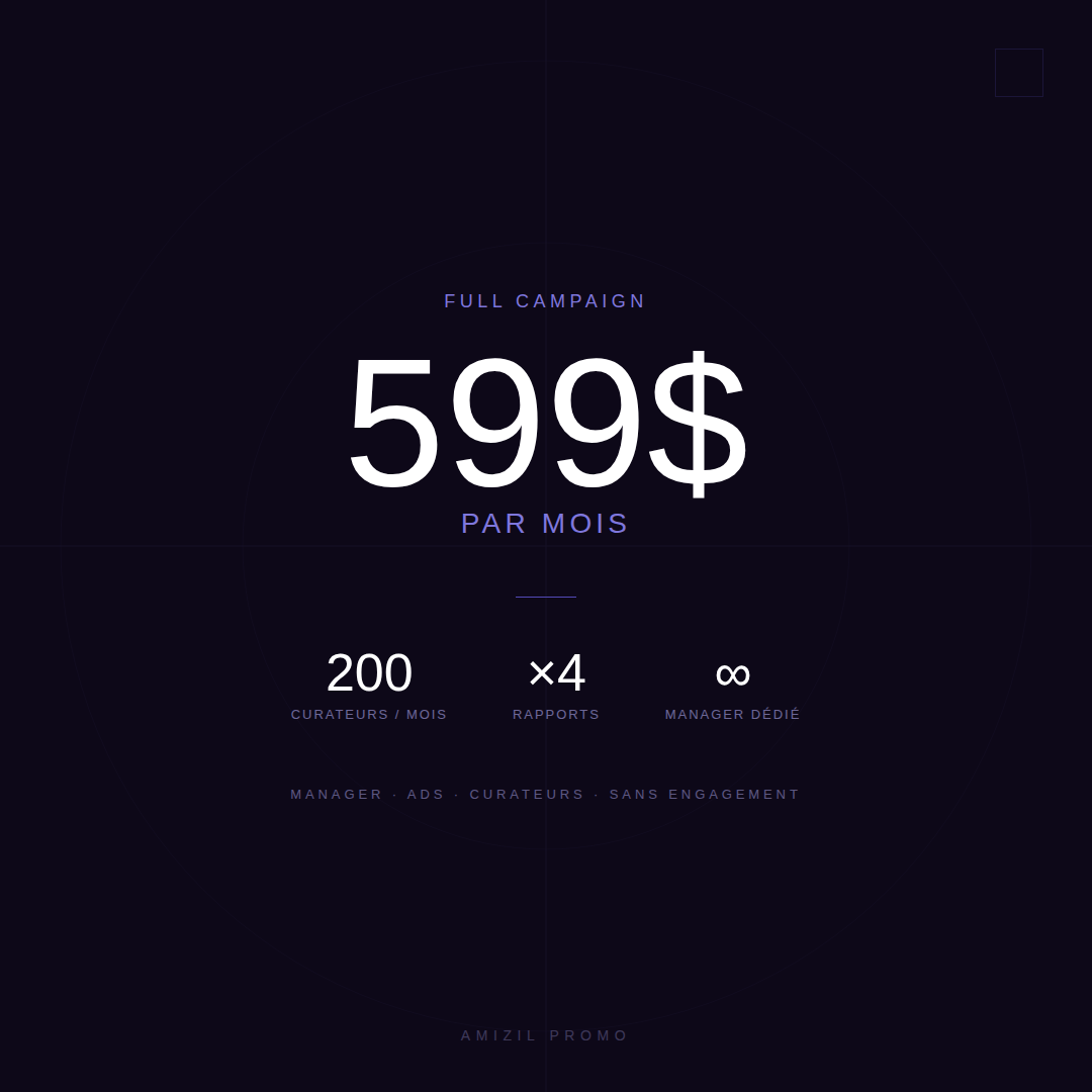 Pack Full Campaign — Promotion musicale mensuelle